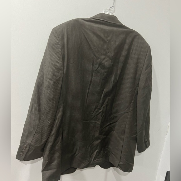 Kenneth Cole grey striped pants suit coat and pants size 44R - Picture 7 of 11